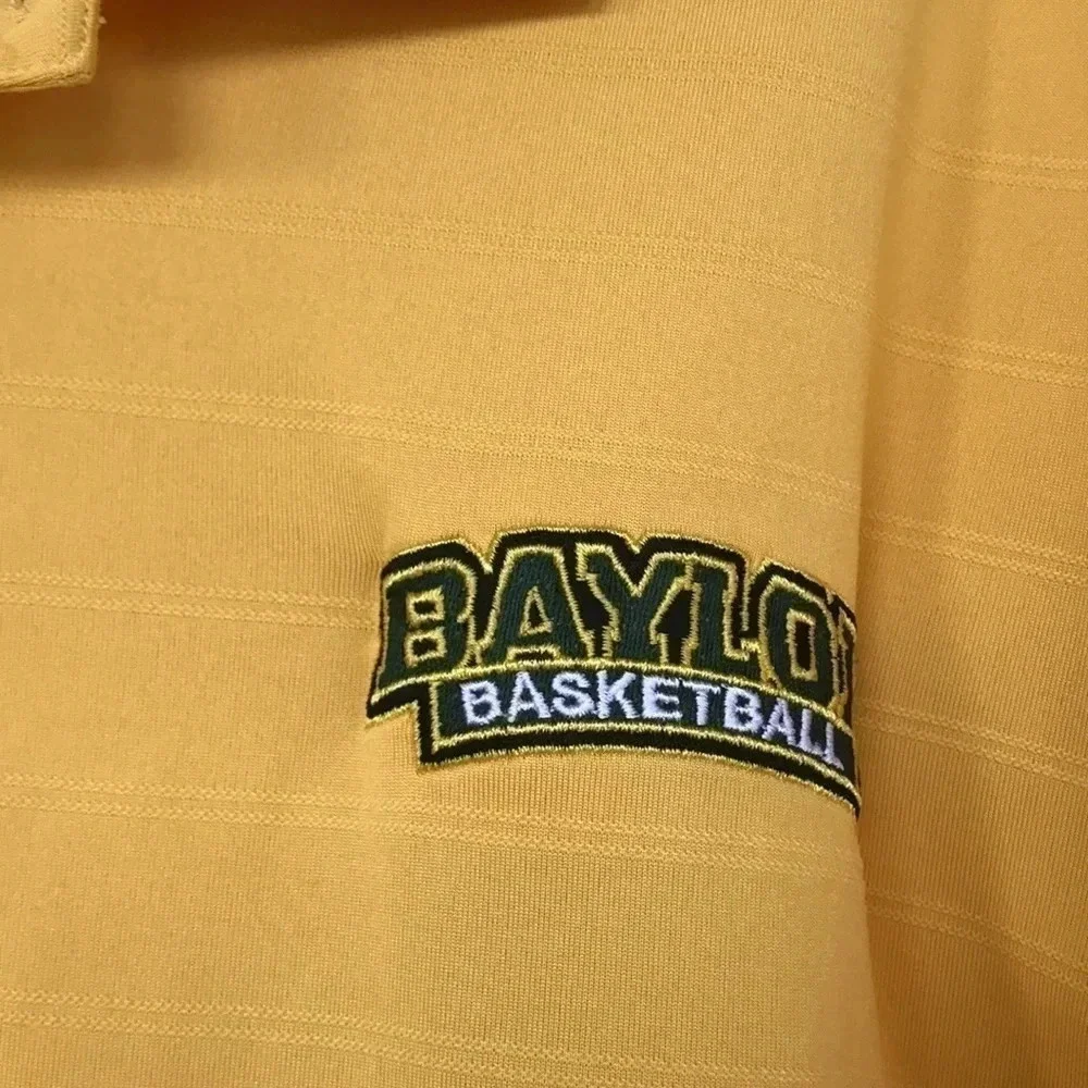 Baylor Adidas Yellow Polo Shirt